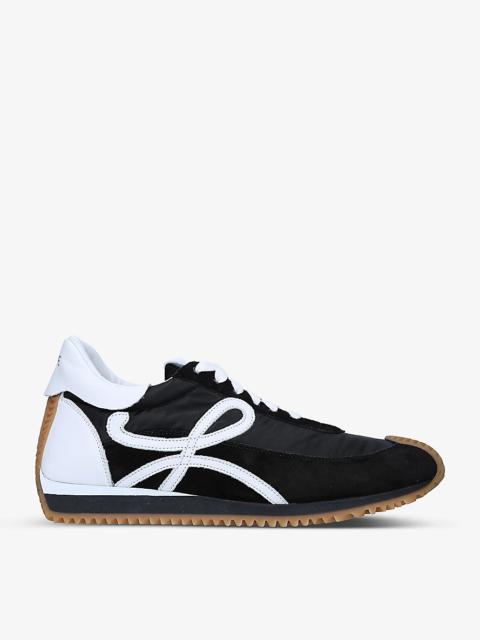 Flow Runner monogram leather and shell trainers