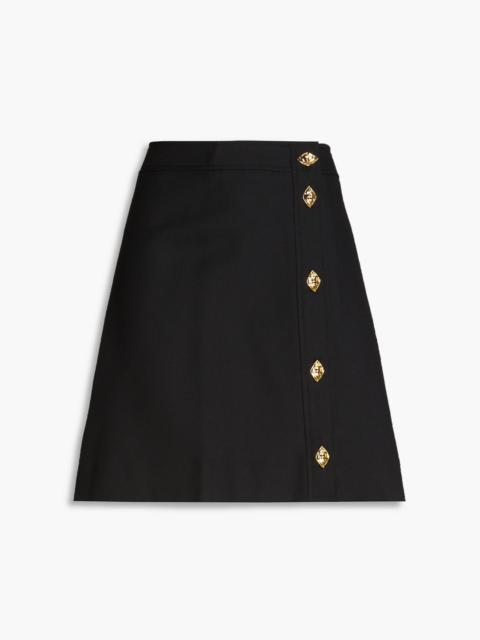 GANNI Canvas mini skirt