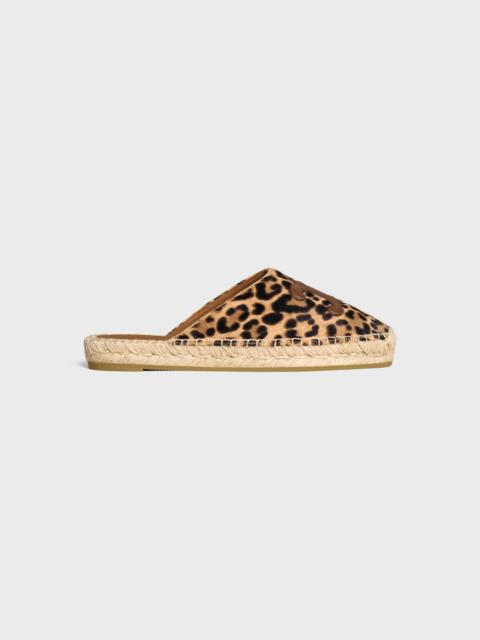 CELINE LES ESPADRILLES CELINE MULE IN Leopard Printed Hairy Calfskin