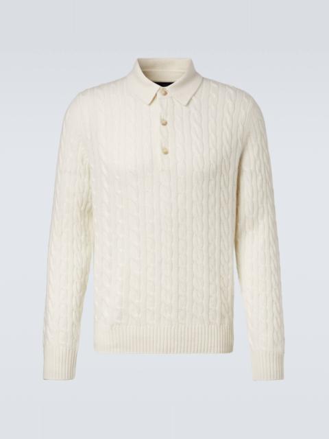 arch4 Cable-knit cashmere polo sweater