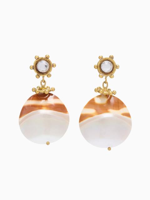 ULLA JOHNSON Embellished Shell Drop Earring