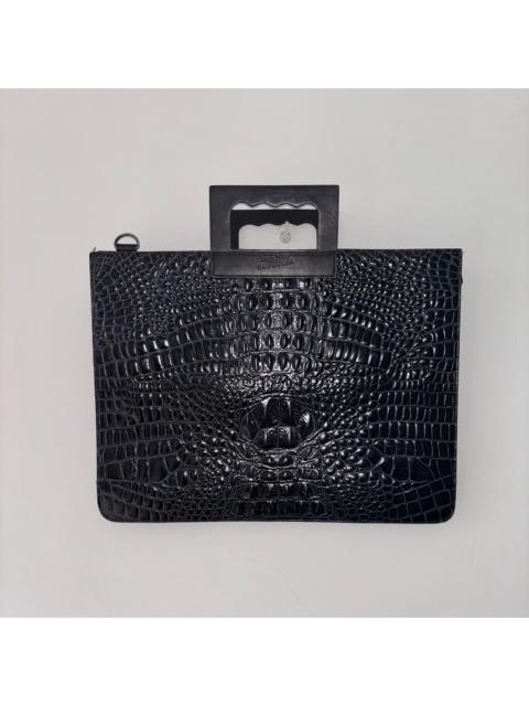 Jean Paul Gaultier 1990s Jean Paul Gaultier Blue Crocodile-Leather Bag