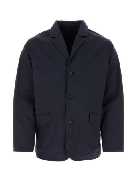 Navy blue cotton blend jacket