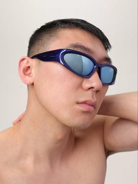 BALENCIAGA NEW BALENCIAGA BB0157S 009 SUNGLASSES BLUE UNISEX EYEWEAR BA