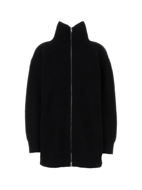 MM6 Maison Margiela Black wool blend oversize cardigan