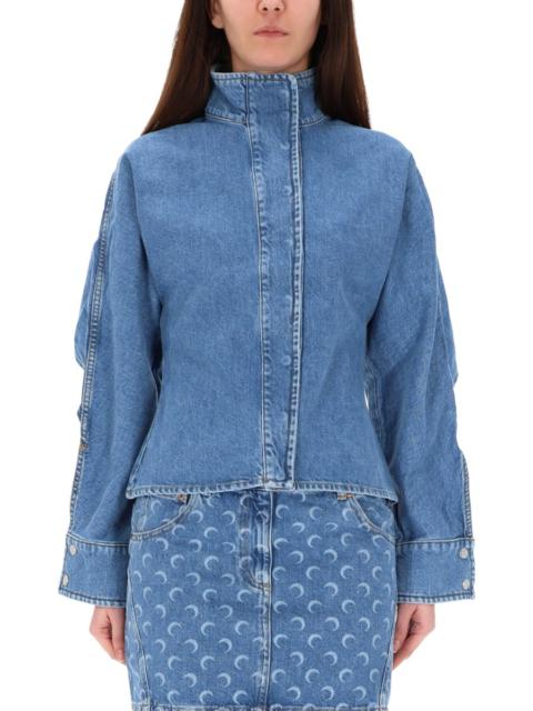 Marine Serre COTTON DENIM MOON LASER JACKET