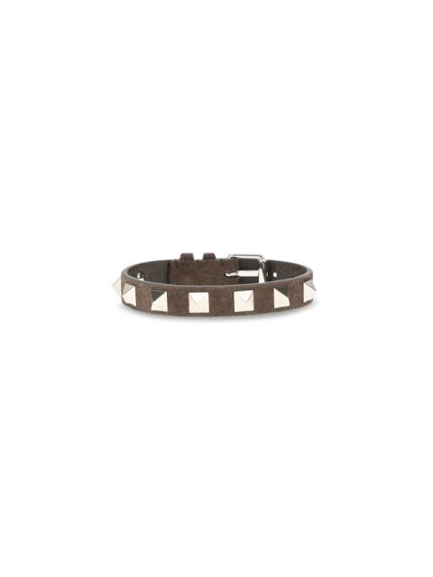 Valentino Valentino Garavani Rockstud Leather Bracelet Brown Men