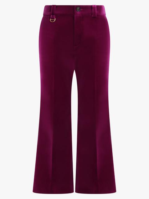 Chloé VELVET WIDE LEG PANT | PANSY PURPLE