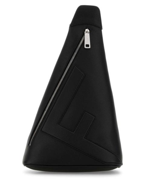 FENDI Fendi Men Black Leather Fendi Cono Backpack