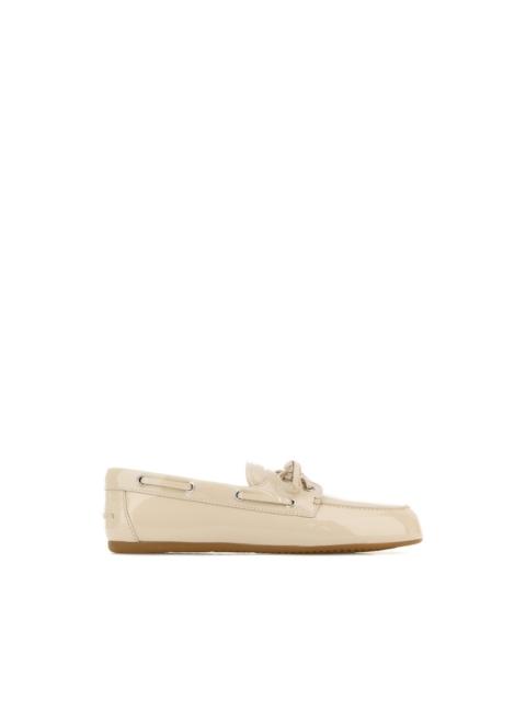 Miu Miu MIU MIU Ivory Boat Shoes New & Authentic (Women's size:8;)