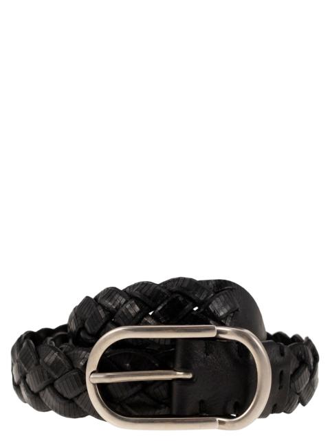Brunello Cucinelli Brunello Cucinelli Men Braided Engraved Calfskin Belt