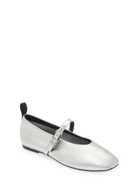 rag & bone rag & bone Spire Mary Jane Flat in Slvr at Nordstrom
