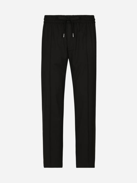 Dolce & Gabbana Stretch wool jogging pants