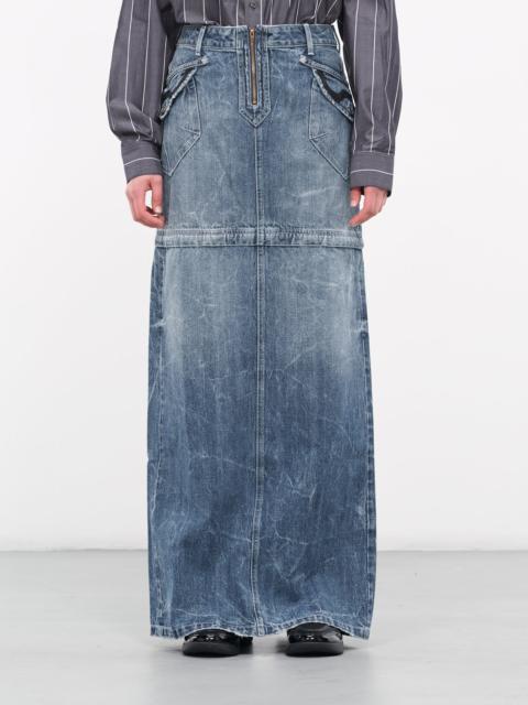 Martine Rose Zip-Off Denim Skirt
