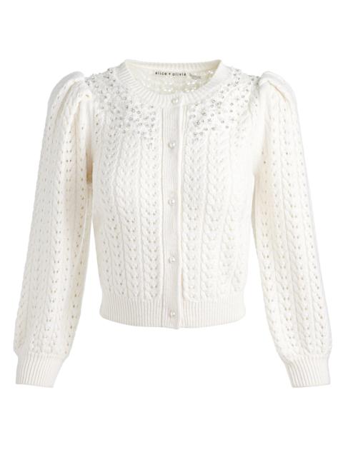 Alice + Olivia DORIS EMBELLISHED CARDIGAN