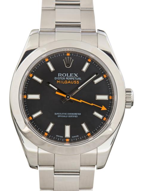 ROLEX Pre-Owned Black Dial Rolex Milgauss ref 116400