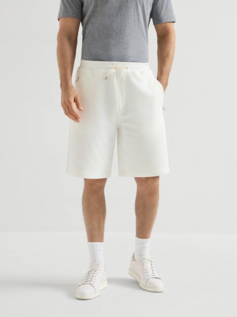 Brunello Cucinelli Techno cotton French terry Bermuda shorts