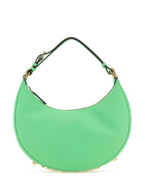 FENDI Fendi Woman Green Leather Small Fendigraphy Handbag