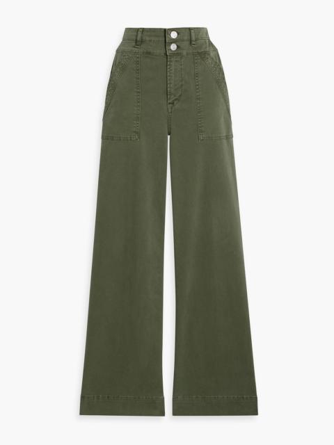 FRAME Le Slim Palazzo cotton-blend twill wide-leg pants