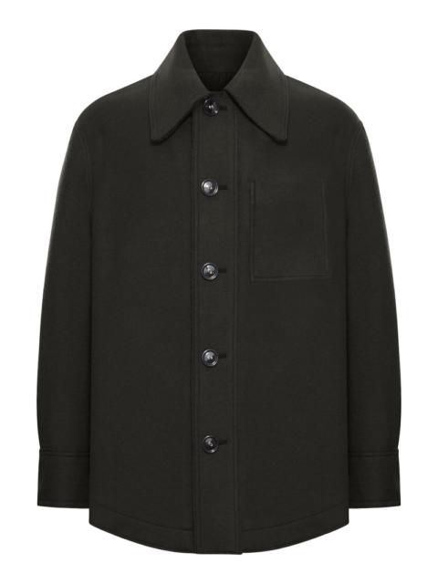 AMI Paris Ami Paris Men Wool Gabardine Overshirt