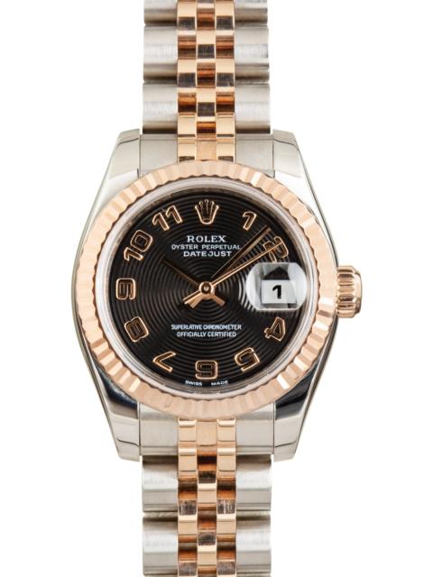 Ladies Rolex Datejust Ref 179171 Black Dial