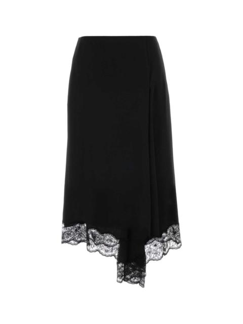 Alexander McQueen Alexander Mcqueen Women Black Crepe Skirt