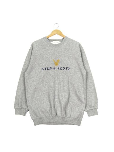 Other Designers Lyle & Scott × Vintage - Lyle & Scott Vintage 90s Big Logo Embroidered Crewneck Pullover Jumper Sweatshirt
