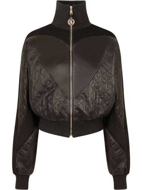 Dolce & Gabbana quilted high-neck bomber jacket