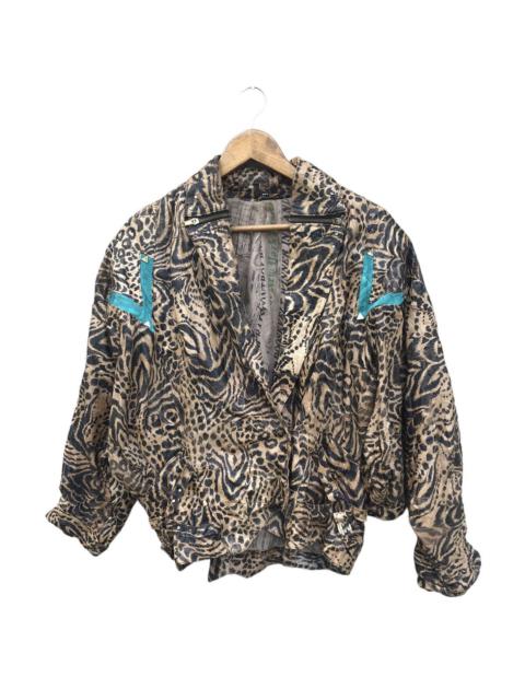 Other Designers If Six Was Nine - RARE PUNK STYLE LEOPARD PVC LEATHER JACKET SEDITONARIES