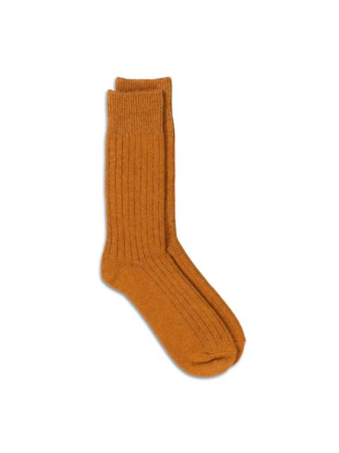 ROTOTO® Rototo Cotton Wool Ribbed Crew Socks D. Green