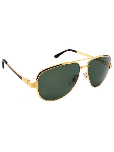 Cartier Cartier Santos de Cartier Green Pilot Men's Sunglasses CT0192S 002 60