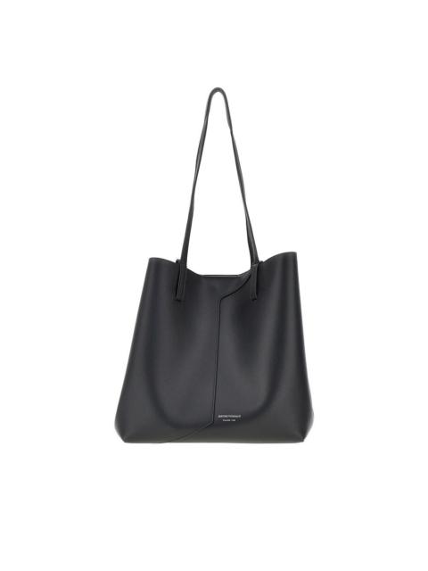 EMPORIO ARMANI Emporio Armani 1981 Leather Shopping Bag Black