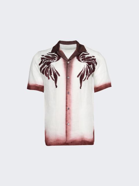 Dries Van Noten Carltone Embroidered Shirt Burgundy