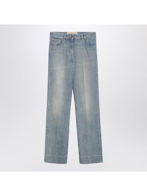 Valentino Valentino Light Blue Washed-Effect Jeans Women