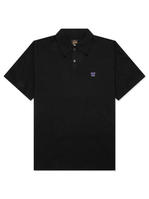 NEEDLES S/S POLO SHIRT - BLACK