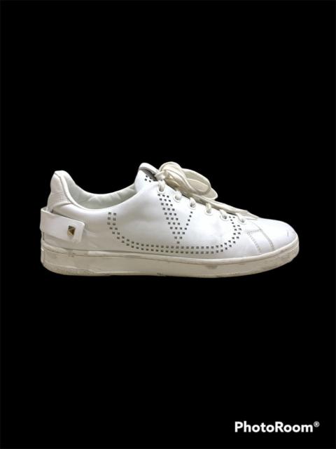 VALENTINO GARAVANI PERFORATED BIG LOGO LEATHER SHOES