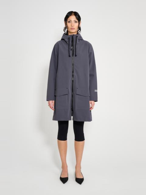 Stutterheim Stutterheim Mosebacke Patch Matte Raincoat in Mystic Blue at Nordstrom