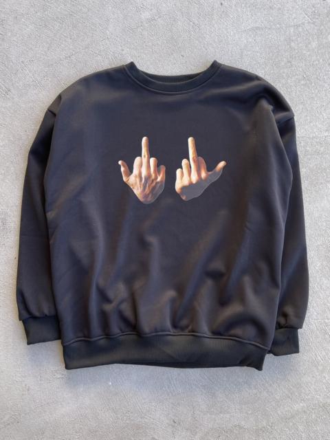 Humor - STEAL! Y2K Japan Middle Fingers Up Sweatshirt (M)