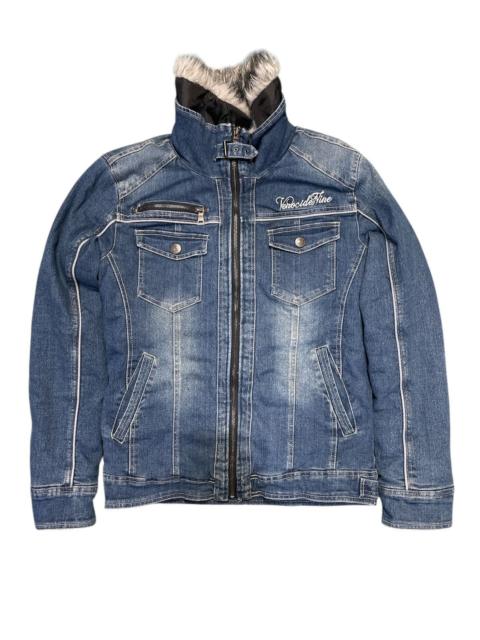 Other Designers In The Attic Denim Fur Jacket