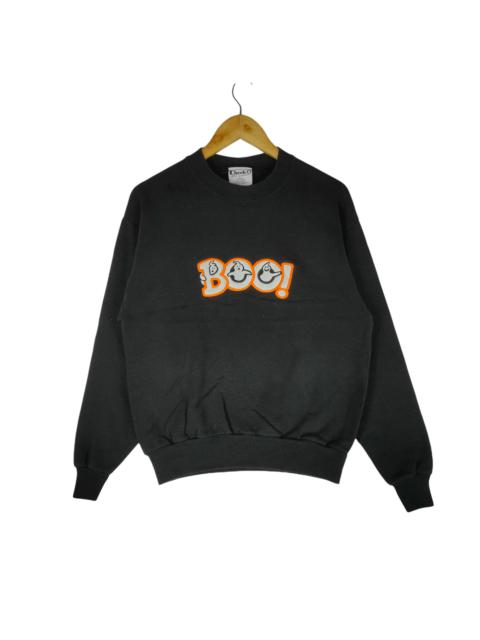 Other Designers Vintage BOO GHOST CARTOON Embroidery Halloween Sweatshirt