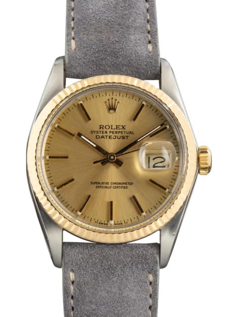 ROLEX Used Rolex Datejust 36 Champagne Dial Ref 16013 Leather Band