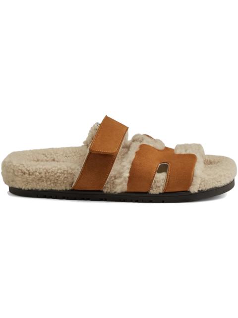 Hermès Hermes Chypre Sandal Natural Écru Shearling (Women's)