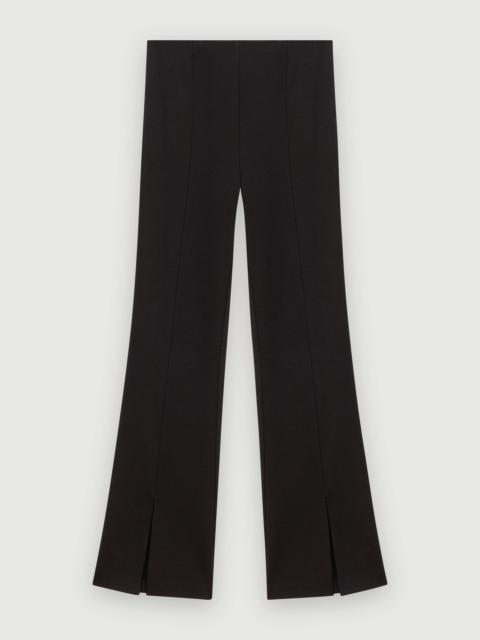 maje Black slim-fit trousers with slits