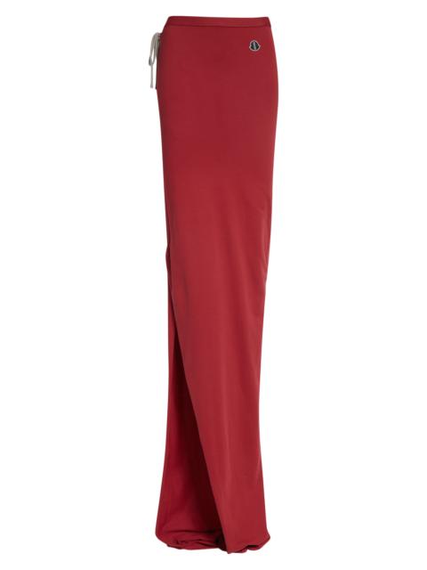 Moncler Moncler x Rick Owens Draped Jersey Skirt in Red at Nordstrom