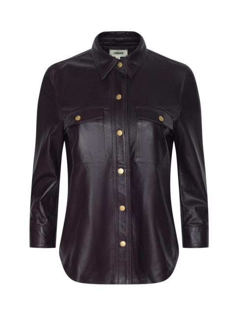 L'AGENCE Avina Leather Shirt