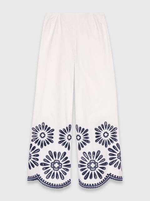 maje Trousers with crochet detail