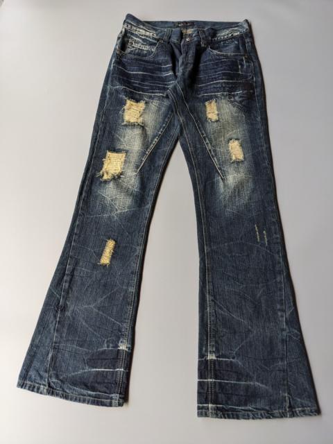 Other Designers Tornado Mart - Jack Serika Union Jack Skull Flare jeans