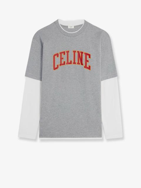 CELINE Celine Cotton T-Shirt With Logo Print