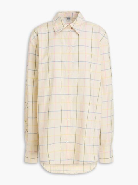 TOTEME Checked cotton-poplin shirt