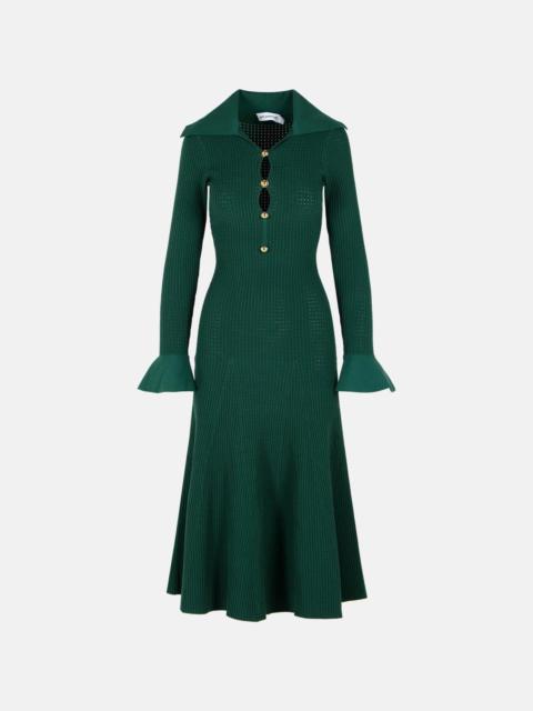 self-portrait 'KEYHOLE' DRESS IN GREEN VISCOSE BLEND